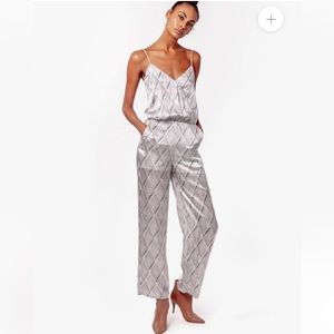 🦋 AS by DF Avery 100% SILK Bodie Jumpsuit Sleeveless Printed Size 6 NWT